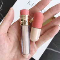 Mini Capsule Liquid Foundation Cosmetics Bottling Travel Portable Skin Care Bottle Pencil Refilable Bottle with Lip Brush Travel Size Bottles Containe