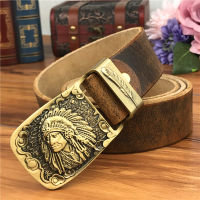 ss Chief Cowboy Belt Buckle Men Leather Belt Jeans Belts Men Leather Metal Waist Belt Leather Strap Man Cinturon MBT0070