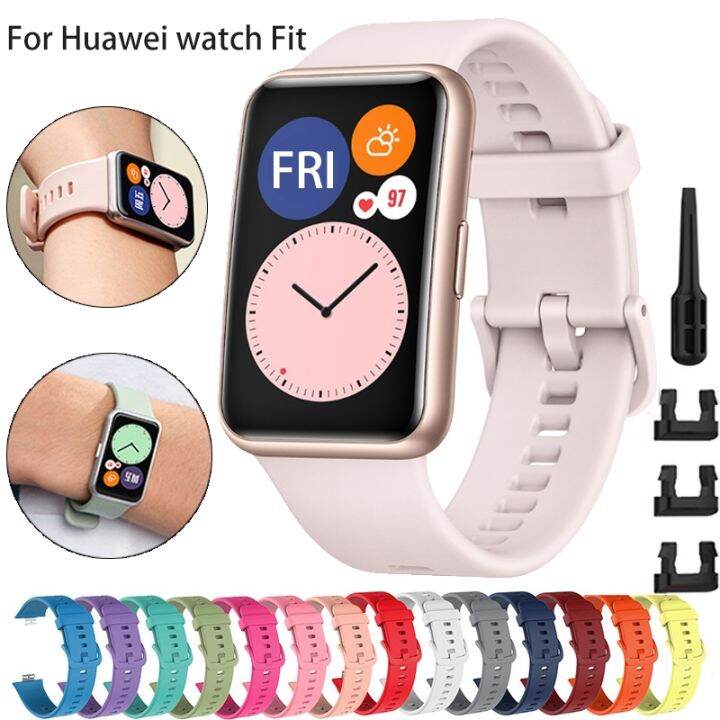 silicone-band-for-huawei-watch-fit-strap-smartwatch-accessories-replacement-wrist-bracelet-correa-huawei-watch-fit-1-gift-strap