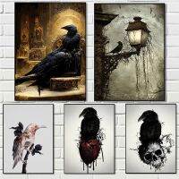 Vintage Funny ภาพวาดผ้าใบ-ป้ายโลหะ Spells และ Charms โปสเตอร์พิมพ์สีดำ Raven รูปภาพสำหรับ Bar Club Room Home Decor Gift