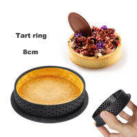 【TaroBall】DIY Mould Tart Ring Mold Cake Tools French Dessert Bakeware Cutter Round Shape Decorating Tool Perforated Mousse Circle