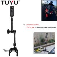 ◇ TUYU Motorcycle Bicycle Adjustable Articulating Friction Magic Arm Large Super Clamp for GoPro Max Hero9 Insta360 OneR Camera