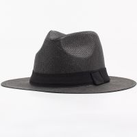 HT3090 New Summer Beach Hat Men Women Black Band Straw Hat Flat Brim Fedoras Panama Hat Male Female Wide Brim Sun Hat Beach Cap