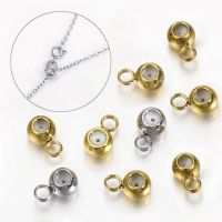 【DT】hot！ 20pcs Stopper Beads for Earring Necklace Jewelry Making Gold Bail Bead Hanger Rings Rubber