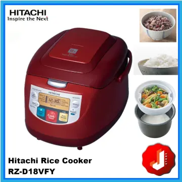 Hitachi Rice Cooker 5.5 Go Pressure & Steam IH Plump Gozen RZ-W100EM K Jet  Black Body Made in Japan Large Thermal Power Boiling Iron Pot Steam Cut