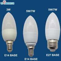 เทียน Led หลอดไฟคริสตัล3W 5W 7W ประหยัดพลังงานหลอดไฟ E14 E27 Ac 110V 220V สีขาวเย็นอบอุ่น Cob หลอดไฟ Led