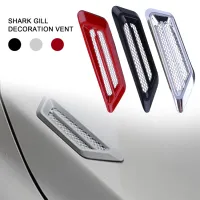 เครื่องดูดควันภายนอกรถ Air Flow ด้านข้าง Fender Vent Intake Air Wing ฝาครอบรถจัดแต่งทรงผม Shark Gill ABS 3D ตกแต่ง