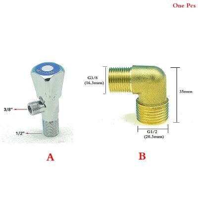 【JING YING】 Valve1สแตนเลส/2 Quot; ถึง3/8 Quot; อะแดปเตอร์ทองเหลือง Fittinging สำหรับการควบคุมน้ำร้อนเย็นซิงค์ห้องน้ำสุขา