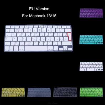 EU Version Russian Keyboard Silicone Skin Cover For Apple Macbook Air Pro 13 15 Protector Cover 8-Color Keyboard Accessories