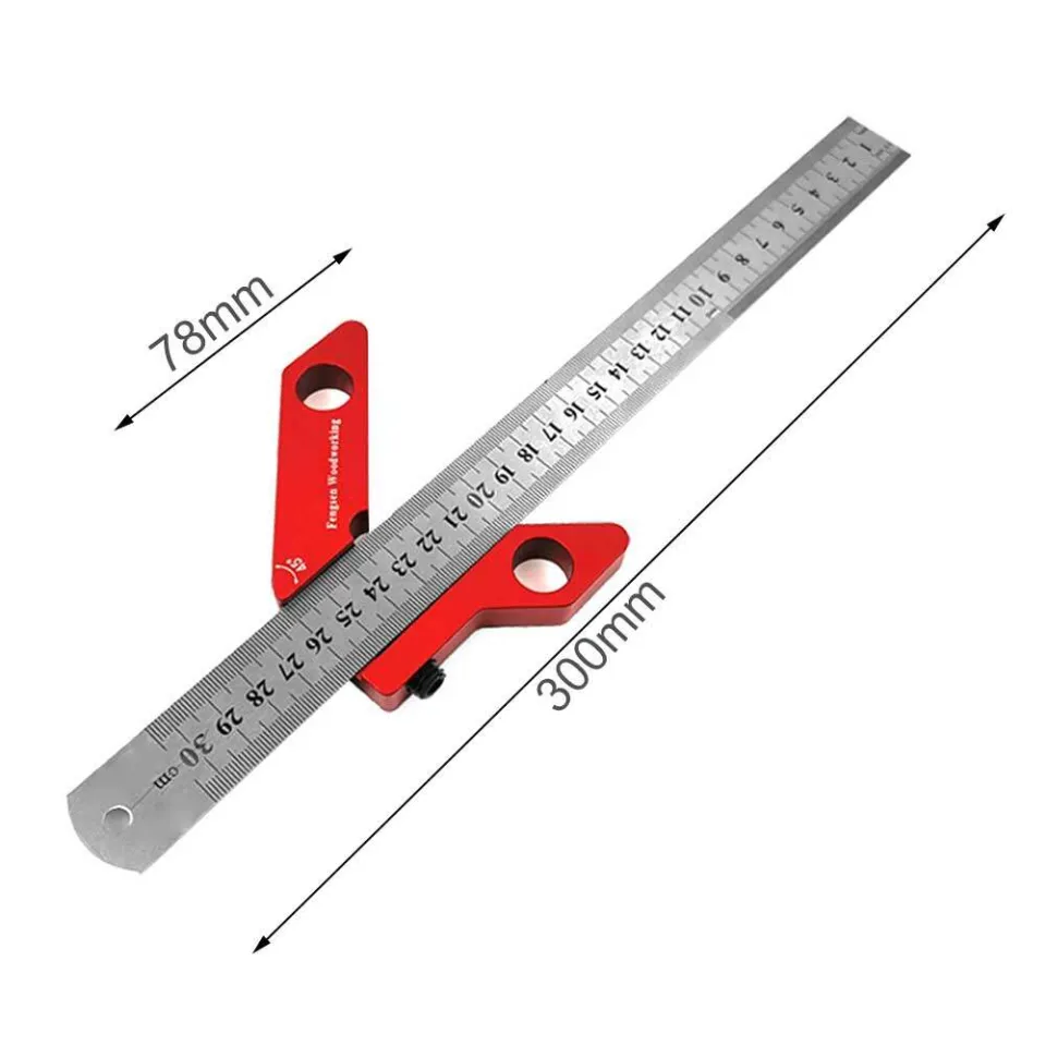 High Accuracy】Center Finder Line Gauge Woodworking Aluminum Alloy Center  Scribe Measuring Tool 45/90 Degree Right Angle Carpenter Ruler Woodworking  Tool Center Scriber Scriber Removable Center Finder