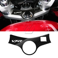 VFR800รถจักรยานยนต์ Carbon-Look Top Triple Clamp Yoke สติกเกอร์สำหรับ Honda VFR 800 2002 2003 2004 2005 2006