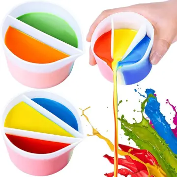 Paint Pouring Split Cup for Acrylic Painting Pouring Mini 7-Leg Funnel  Split Cup Flower Pattern Painting Tools DIY Making Pour Painting Supplies