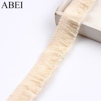 [HOT!] 10yards 22mm Beige Tassel Ribbon Cotton Lace Trims DIY Wedding Crafts Handmade Garments Accessories Wholesale