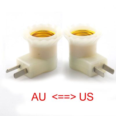 ฐาน US AU ตัวแปลงแหล่งจ่ายไฟ E27หลอดไฟ LED สำหรับไฟ Led เต้ารับตัวแปลงไฟฟ้ากระแสสลับ110โวลต์220โวลต์อียู Steker Saklar ไฟติดเพดาน & Compone