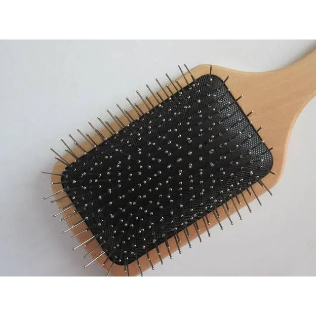 "Square Paddle Hair Brushes with Stainless Steel Bristles Cushion Hair