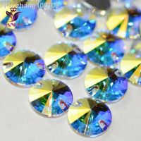 YANRUO Top 3200 Rivoli Crystal AB Glass Sew On Rhinestones Sewing Crystals Stones for Clothes Crafts Arts