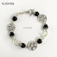 【HOT】№ Gothic Onyx Pentacle Punk Goth Pagan Wiccan Jewelry Fashion Statement