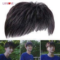 LANLOVE คลิปผู้ชาย-บนวิกผมสั้นหัวบล็อกเปลี่ยนได้อย่างมีประสิทธิภาพครอบคลุมผมบาง