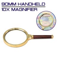 【100%-New】 yiyin2068 90mm Handheld 10X Magnifier Magnifying Glass Lens Loupe Reading Jewelry Magnification