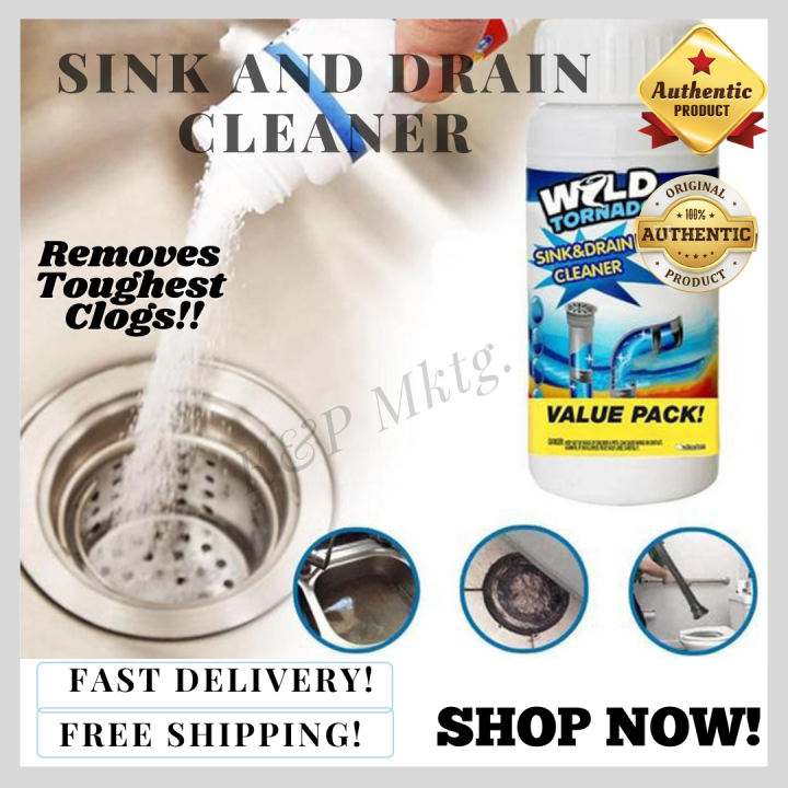 ORIGINAL!! WILD TORNADO POWERFUL SINK & DRAIN CLEANER HIGH EFFICIENCY