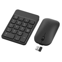 2.4G Wireless Numeric Keypad and Mouse Combo Rechargeable 18Keys Keyboard Mouse Set for PC Laptop Notebook