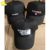 คลาสสิกโลโก้เย็บปักถักร้อย Vetements Limited Edition เบสบอลหมวกผู้ชายผู้หญิงคุณภาพสูงสเก็ตบอร์ด Streetwear ธง VTM หมวก