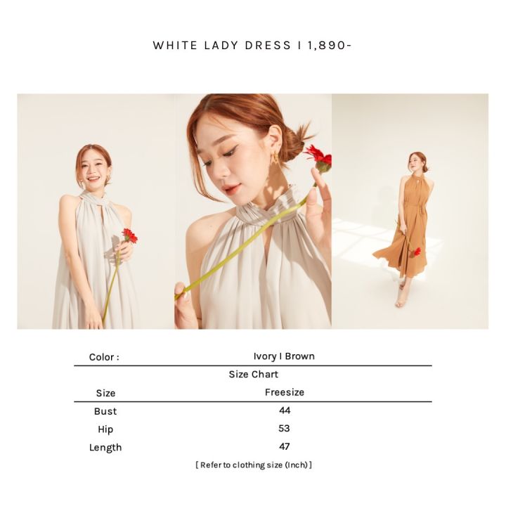 white-lady-dress-สินค้าพร้อมส่งค่ะ