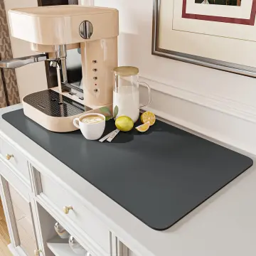 2023 New Kitchen Super Absorbent Draining Mat, Coffee Maker Mat For  Countertops Under Coffee Bar Mats Espresso Machine Mat, Dish Drying Mats  For