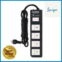 รางปลั๊กไฟ 4ช่อง 1สวิตช์ DATA APDW424 16 แอมป์ 5 ม. สีดำPOWER STRIP DATA APDW424 4-OUTLET 1-SWITCH 16A 5M BLACK **ด่วน สินค้าเหลือไม่เยอะ**