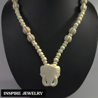 Inspire Jewelry ,สร้อยคอกระดูกช้าง ห้อยพระที่หัวช้าง และตัวสร้อยทำลายสวยงาม ขนาด งานhandmade   24 นิ้ว ให้โชคลาภเสริมอำนาจวาสนา ป้องกันสิ่งอัปมงคล