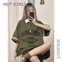 Hot Girls เสื้อแขนสั้น แขนสั้นเสื้อยืด เสื้อ poloการออกแบบสไตล์วิทยาลัยอเมริกัน วินเทจ 2023 NEW WPL23900EW 37Z230912