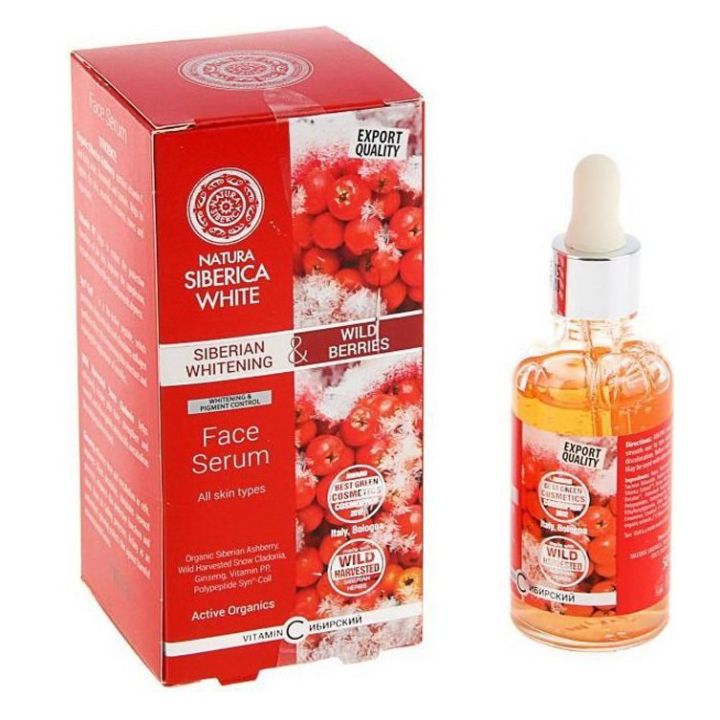 Serum dưỡng trắng da Natura Siberica Nga (đỏ) 