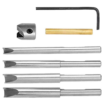 ชุดอุปกรณ์ทริมเมอร์ปากกา7ชิ้น,ชุดตัดแต่งแท่นตัดรูปทรงกระบอกพร้อมหัวตัด3/4,7มม.,8มม.,3/8ขนาด10มม.,ด้ามจับปากกาสำหรับตัด