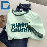 ◇☑ 2023 new short sleeve T-shirt women summer American bump color restoring ancient ways small chic tops tide ins leisure design feeling