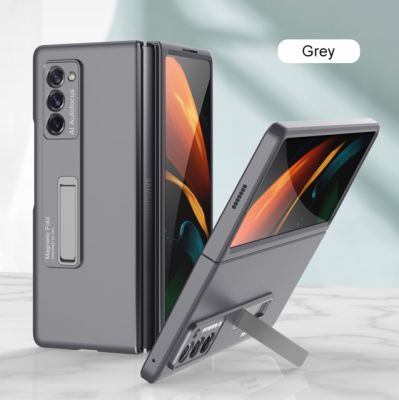 For Samsung Galaxy Z Fold 2 5G Case Armor Magnetic Stand Holder Straight Edge Shockproof Hard Case For Samsung Z Fold 2 5G Cover