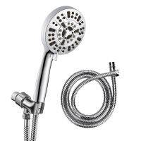 High Pressure Shower Head Set - 10 Functions Handheld Shower Head with 80 Inch Hose Built-in 2-Power Cleaning Functions