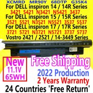NEW 40Wh 65Wh MR90Y XCMRD Battery For DELL Inspiron 14 3421 5421 3521 5521