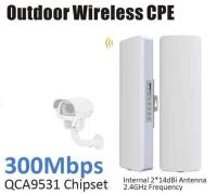 300Mbps 2.4Ghz Outdoor Mini Wireless AP Bridge WIFI CPE Access Point Dual 2*14dBi WI-FI Antenna Nanostation