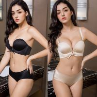 （A So Cute） ผู้หญิงที่ไม่มีสายหนัง Invisionexy SeamlessWire ฟรีชุดชั้นใน Push Up Tops หญิง Bralette