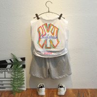 Boys Cool Handsome Summer Wear Suit 2022 New Childrens Fashion Baby Summer Vest Korean Sleeveless Two-Piece Suit Fashion