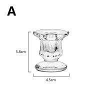 ฐานแก้วโรแมนติกที่สร้างสรรค์ Mujiajia เครื่องประดับโต๊ะเชิงเทียนที่วางเทียน