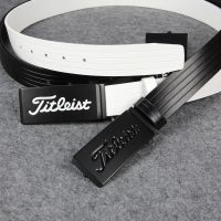 GOLF TITLEIST hot-selling exported to Japan and South Korea golf mens sports leather casual belt J.LINDEBERG Titleist DESCENNTE Korean Uniqlo ♤▧