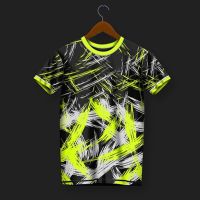 Mens Sports T-shirt Quick Dry Badminton Clothing Table Tennis Clothing Running Fitness Womens Sportswear Printed Short Sleeved