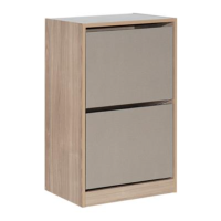 Shoe cabinet with 2 swing doors can hold up to 6-8 pairs size 50x29x76 cm.