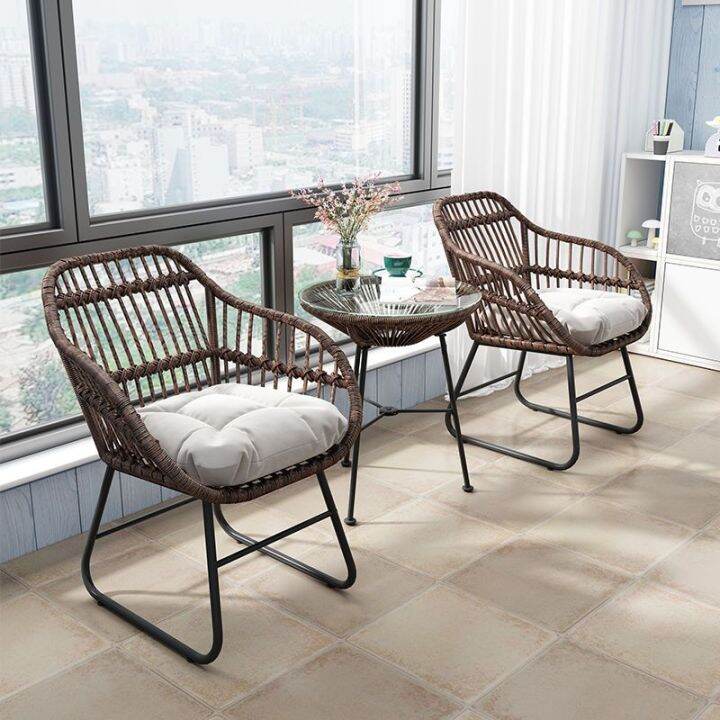 Black tea table chairs small sun room leisure net table and chair