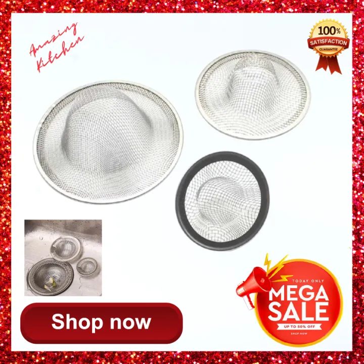 3pcs Stainless Steel Kitchen Sinks Strainer Drain Hole Filter Trap ...