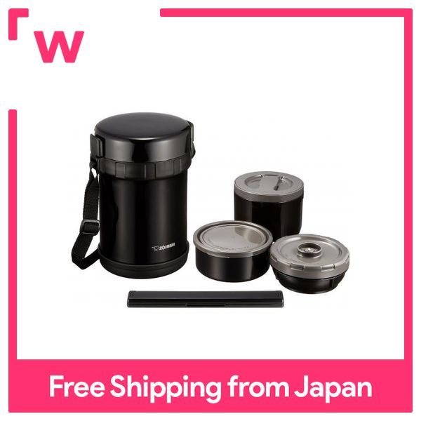 Zojirushi keeping warm lunch box about 3 rice bowls SL-GH18-BA NEW from  Japan