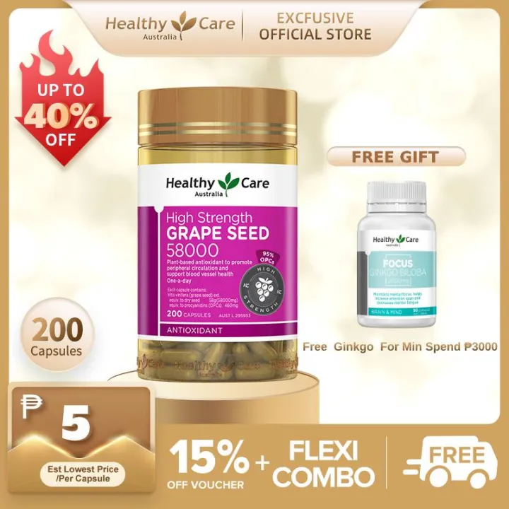 ExpMay2025 / Healthy Care High Strength GrapeSeed Antioxidation