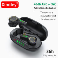 Ximiley S9 TWS Hybrid ANC + ENC Wireless Earphones Active Noise Cancel Bluetooth Earbuds HD MIC Super Bass IPX6 Waterproof