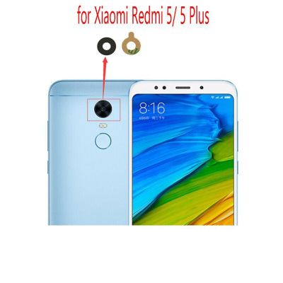 2ชิ้นสำหรับ Xiaomi Redmi 5 /Redmi 5 Plus เลนส์กระจกกล้องถ่ายรูปกล้องด้านหลังเลนส์กระจกกล้องถ่ายรูปพร้อมอะไหล่ซ่อมใช้แทนกาว